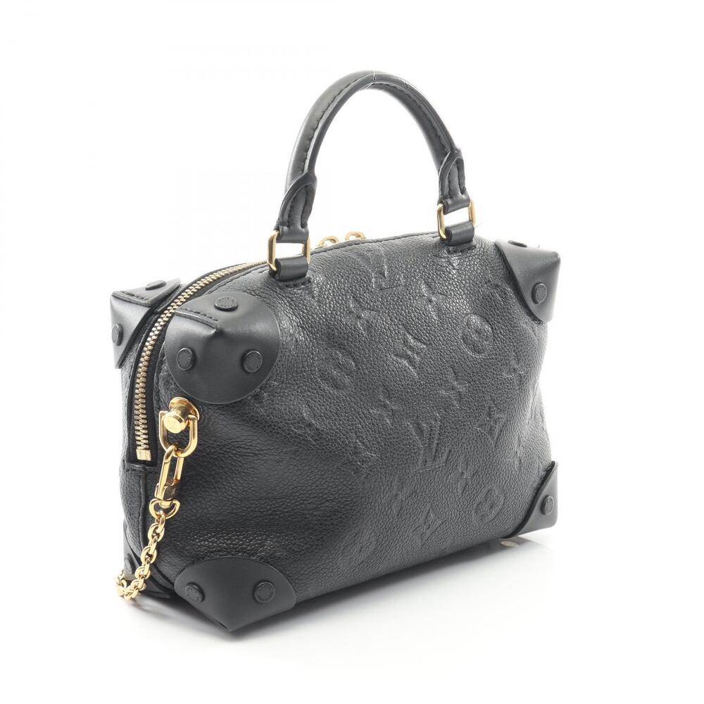 Louis Vuitton Black Souple Leather Handbag Malle Empreinte Monogram - Picture 2 of 7